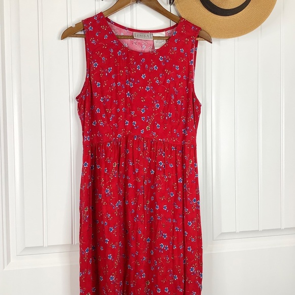 Vintage Sleeveless Floral Dress - Picture 8 of 10